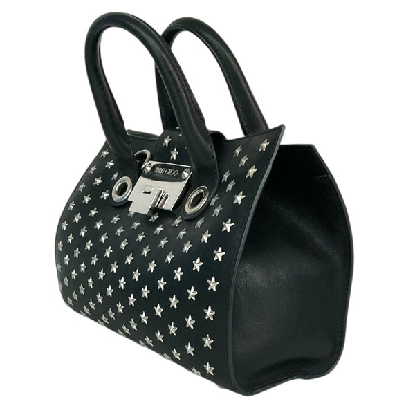 ジミーチュウ JIMMY CHOO ライリー２ＷＡＹバッグ ブラック/シルバー金具 レザー・スタッズ レディース ショルダーバッグ