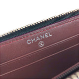 シャネル CHANEL マトラッセスモールジップウォレット AP0226 ブラック シルバー金具 ラムスキン レディース 長財布