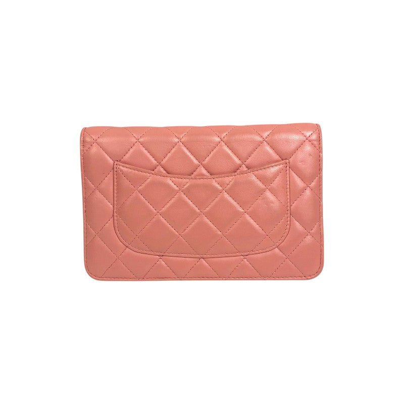 シャネル CHANEL マトラッセチェーンウォレット A33814 ピンク