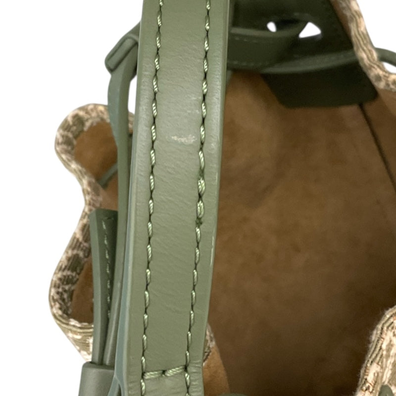 ロエベ LOEWE バルーンアナグラムミニバッグ A710P18X07 グリーン レザー レディース ショルダーバッグ