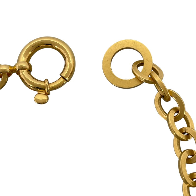 シャネル CHANEL ココマーク クロスネックレス ゴールド レッド メタル アクセサリー