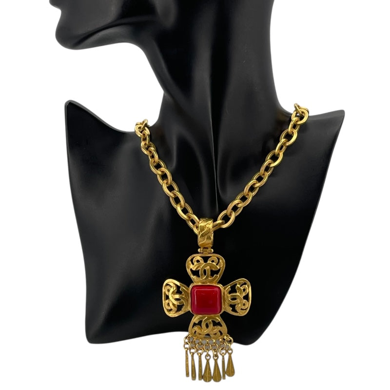 美品ゴールド ココ ロゴ ネックレス シャネル CHANEL ネックレス ペンダント ココマーク CCマーク