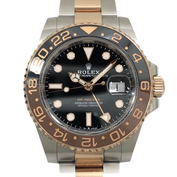 ロレックス ROLEX GMTマスター２ ランダムシリアル 126711CHNR ブラック SS/K18PG メンズ 腕時計