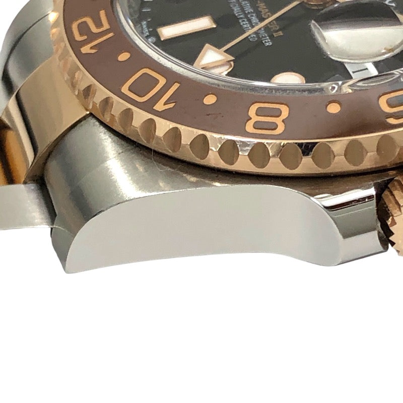 ロレックス ROLEX GMTマスター２ ランダムシリアル 126711CHNR ブラック SS/K18PG メンズ 腕時計