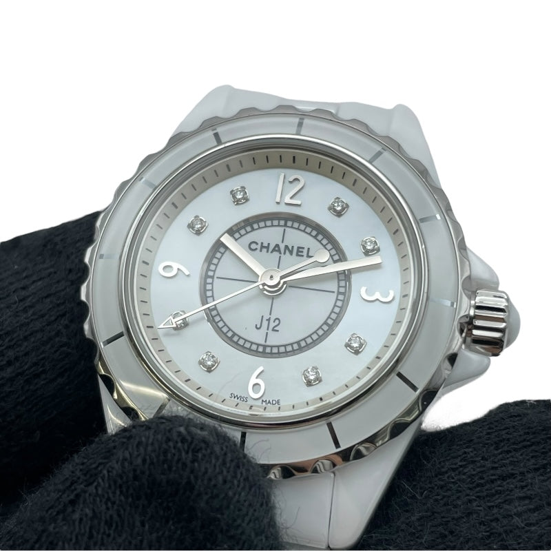 シャネル CHANEL J12 29mm ホワイトシェル H2685 ホワイトシェル セラミック/SS レディース 腕時計