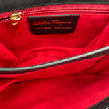 サルヴァトーレ・フェラガモ Salvatore Ferragamo ガンチーニミニショルダーバッグ AX-21 1820 ブラック GD金具 スエード/レザー レディース ショルダーバッグ