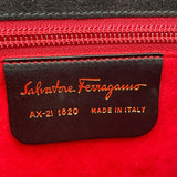 サルヴァトーレ・フェラガモ Salvatore Ferragamo ガンチーニミニショルダーバッグ AX-21 1820 ブラック GD金具 スエード/レザー レディース ショルダーバッグ