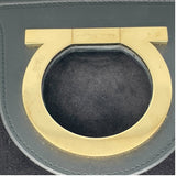 サルヴァトーレ・フェラガモ Salvatore Ferragamo ガンチーニミニショルダーバッグ AX-21 1820 ブラック GD金具 スエード/レザー レディース ショルダーバッグ