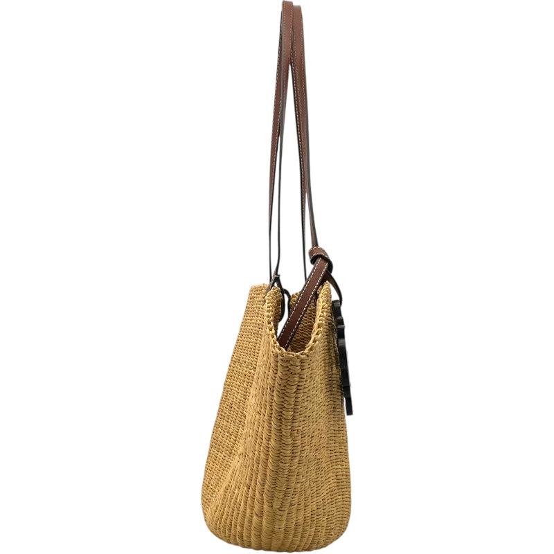 ロエベ LOEWE スモールシェルバスケットバッグ A223096X01 ブラウン エレファントグラス/レザー レディース ハンドバッグ