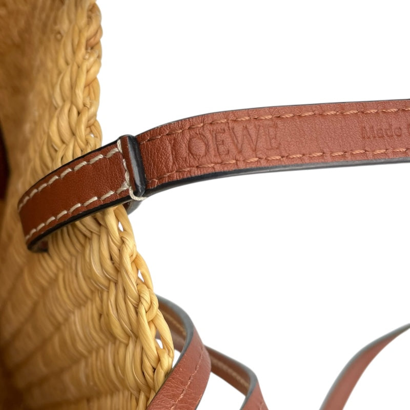 ロエベ LOEWE スモールシェルバスケットバッグ A223096X01 ブラウン エレファントグラス/レザー レディース ハンドバッグ