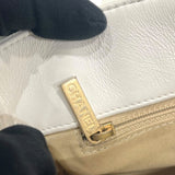 シャネル CHANEL トップハンドルスモールフラップバッグ ホワイト/GD金具 カーフ レディース ハンドバッグ