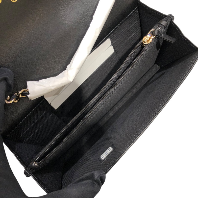シャネル CHANEL トレンディCC チェーンウォレット AP4184 ブラック・ゴールド金具 ラムスキン レディース ショルダーバッグ