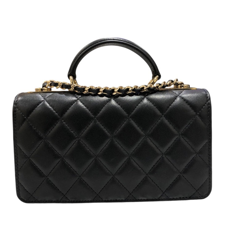 シャネル CHANEL トレンディCC チェーンウォレット AP4184 ブラック・ゴールド金具 ラムスキン レディース ショルダーバッグ