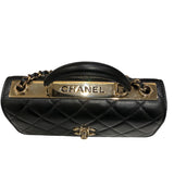シャネル CHANEL トレンディCC チェーンウォレット AP4184 ブラック・ゴールド金具 ラムスキン レディース ショルダーバッグ