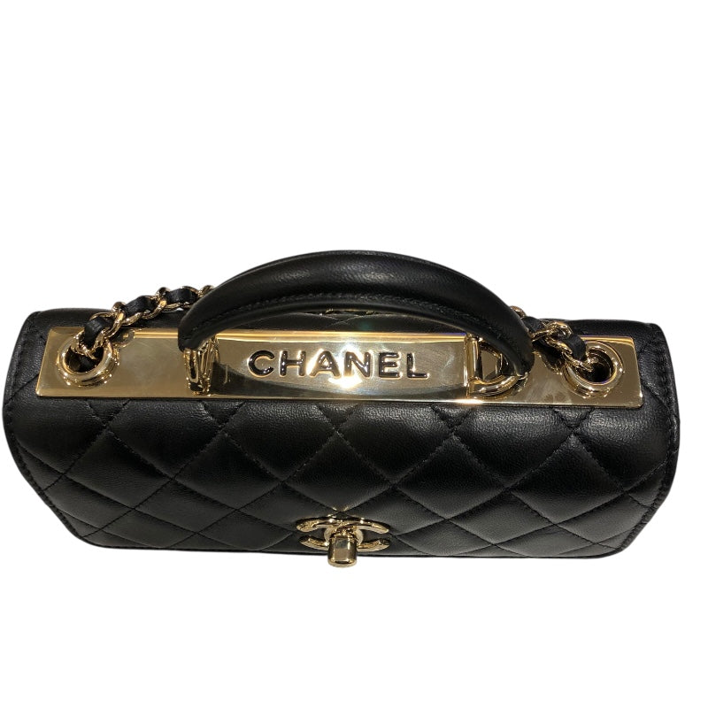 シャネル CHANEL トレンディCC チェーンウォレット AP4184 ブラック・ゴールド金具 ラムスキン レディース ショルダーバッグ