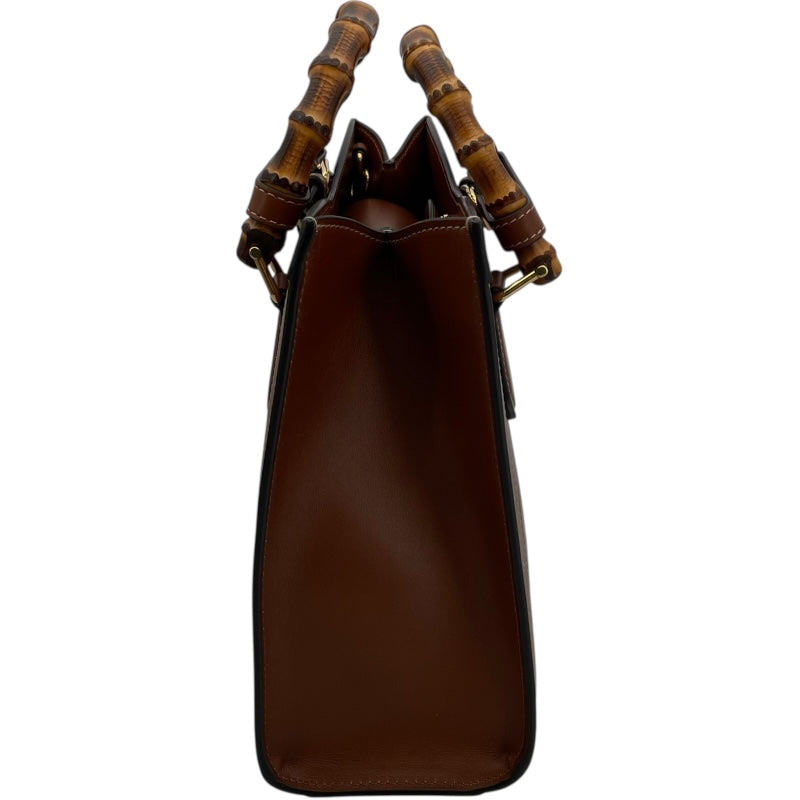 グッチ GUCCI ダイアナスモールハンドバック 660195 ブラウン GD金具 レザー レディース ハンドバッグ