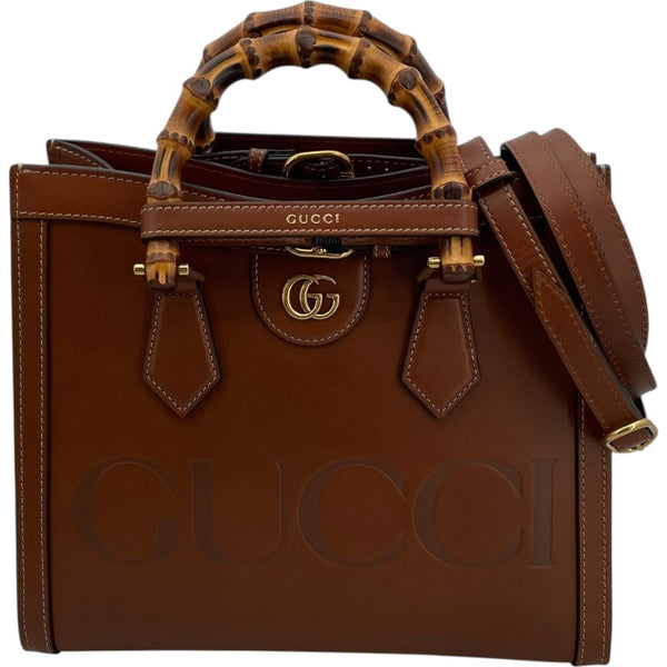 グッチ GUCCI ダイアナスモールハンドバック 660195 ブラウン GD金具 レザー レディース ハンドバッグ