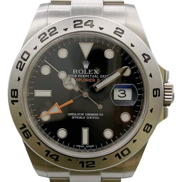 ロレックス ROLEX エクスプローラー2 216570 ブラック SS メンズ 腕時計