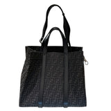 フェンディ FENDI FFｼﾞｬｶﾞｰﾄﾞ2WAYｼｮｯﾋﾟﾝｸﾞﾊﾞｯｸﾞ 7VA390 ブラック SV金具 レザー レディース トートバッグ