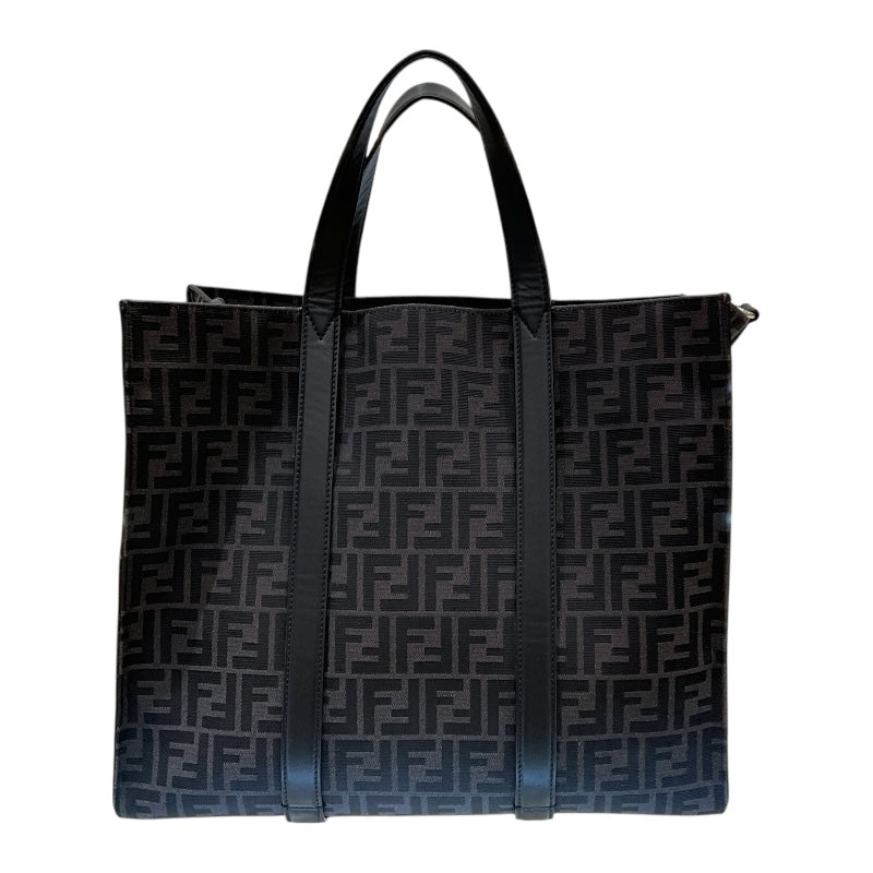 フェンディ FENDI FFｼﾞｬｶﾞｰﾄﾞ2WAYｼｮｯﾋﾟﾝｸﾞﾊﾞｯｸﾞ 7VA390 ブラック SV金具 レザー レディース トートバッグ
