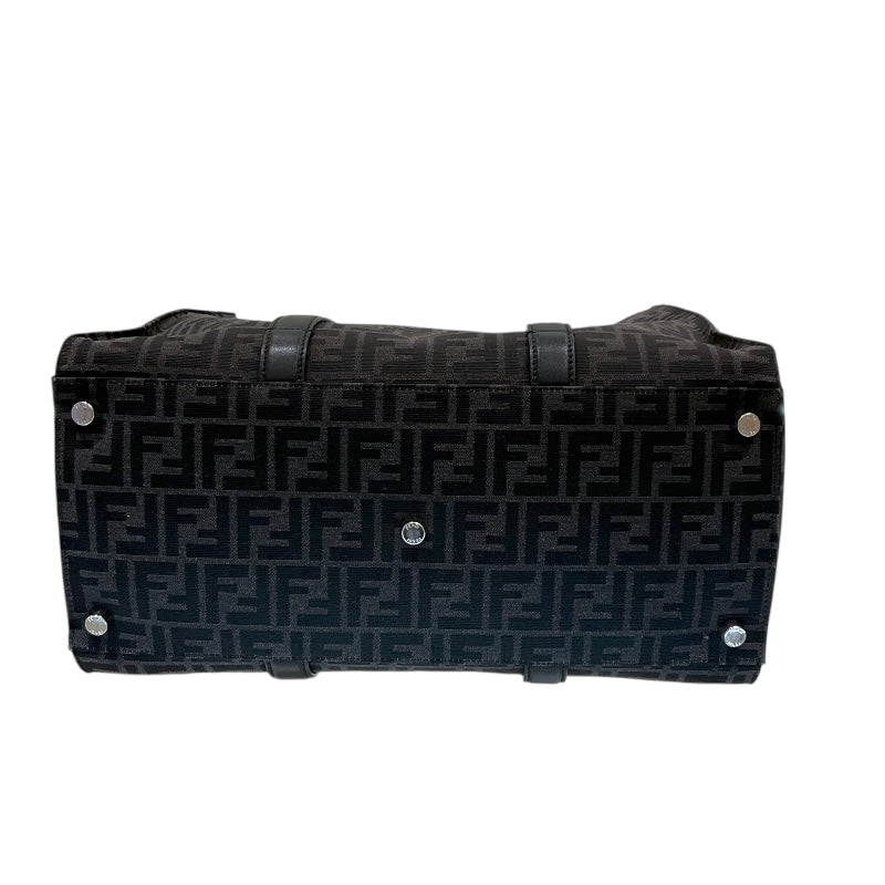 フェンディ FENDI FFｼﾞｬｶﾞｰﾄﾞ2WAYｼｮｯﾋﾟﾝｸﾞﾊﾞｯｸﾞ 7VA390 ブラック SV金具 レザー レディース トートバッグ