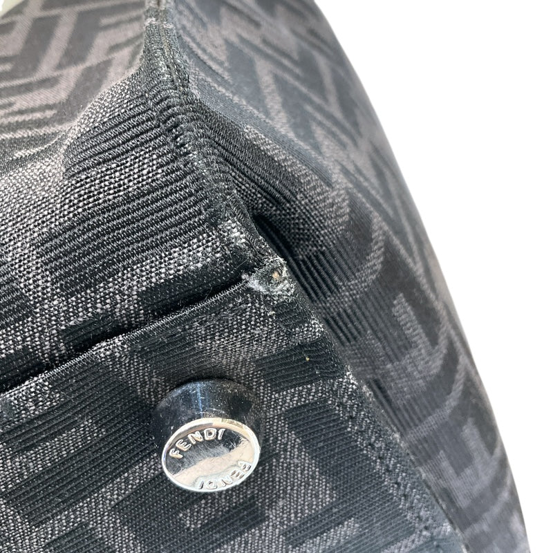 フェンディ FENDI FFｼﾞｬｶﾞｰﾄﾞ2WAYｼｮｯﾋﾟﾝｸﾞﾊﾞｯｸﾞ 7VA390 ブラック SV金具 レザー レディース トートバッグ