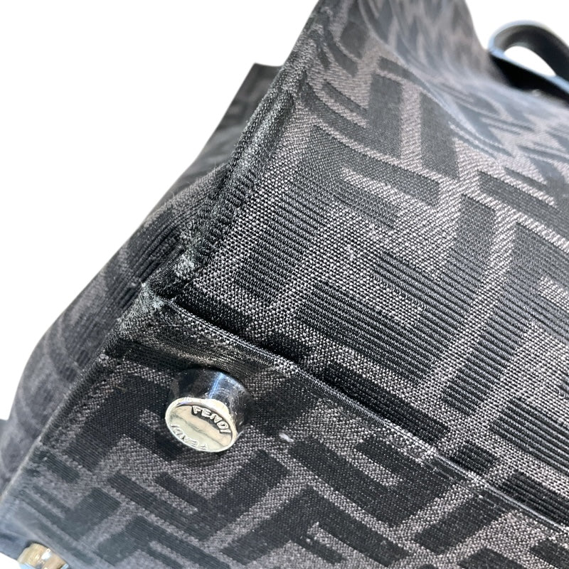 フェンディ FENDI FFｼﾞｬｶﾞｰﾄﾞ2WAYｼｮｯﾋﾟﾝｸﾞﾊﾞｯｸﾞ 7VA390 ブラック SV金具 レザー レディース トートバッグ