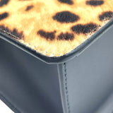 グッチ GUCCI シルヴィ レオパード ハラコ/レザー レディース ショルダーバッグ