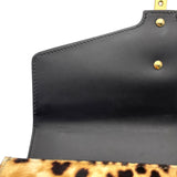 グッチ GUCCI シルヴィ レオパード ハラコ/レザー レディース ショルダーバッグ