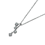 4Pダイヤネックレス ホワイトゴールド K10 ジュエリー