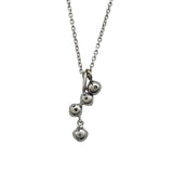 4Pダイヤネックレス ホワイトゴールド K10 ジュエリー