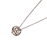 フラワーモチーフ 1Pダイヤネックレス ピンクゴールド K10 ジュエリー