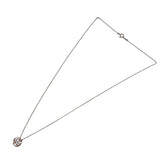 フラワーモチーフ 1Pダイヤネックレス ピンクゴールド K10 ジュエリー