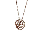 フラワーモチーフ 1Pダイヤネックレス ピンクゴールド K10 ジュエリー