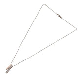 スクエアバーダイヤネックレス ピンクゴールド K10 ジュエリー