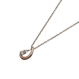 ドロップモチーフダイヤネックレス ピンクゴールド K10 ジュエリー