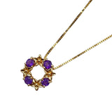 アメシストデザインネックレス ゴールド K18 ジュエリー