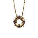 アメシストデザインネックレス ゴールド K18 ジュエリー