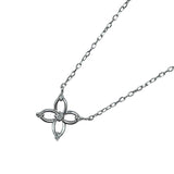 バタフライモチーフ5Pダイヤネックレス ホワイトゴールド K18 ジュエリー