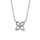 バタフライモチーフ5Pダイヤネックレス ホワイトゴールド K18 ジュエリー