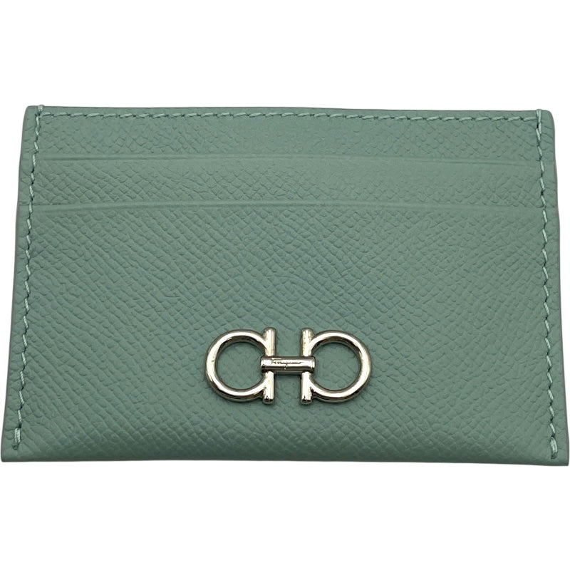 サルヴァトーレ・フェラガモ Salvatore Ferragamo ガンチーニカードケース ブルー系 レザー レディース カードケース