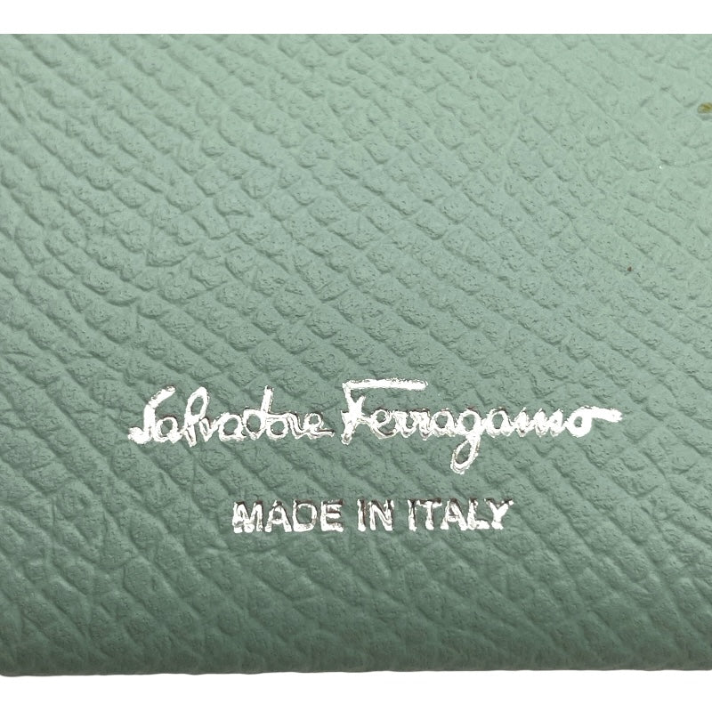 サルヴァトーレ・フェラガモ Salvatore Ferragamo ガンチーニカードケース ブルー系 レザー レディース カードケース