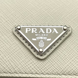 プラダ PRADA トライアングルロゴカードケース 1MC110 ホワイト SV金具 サフィアーノ レディース カードケース