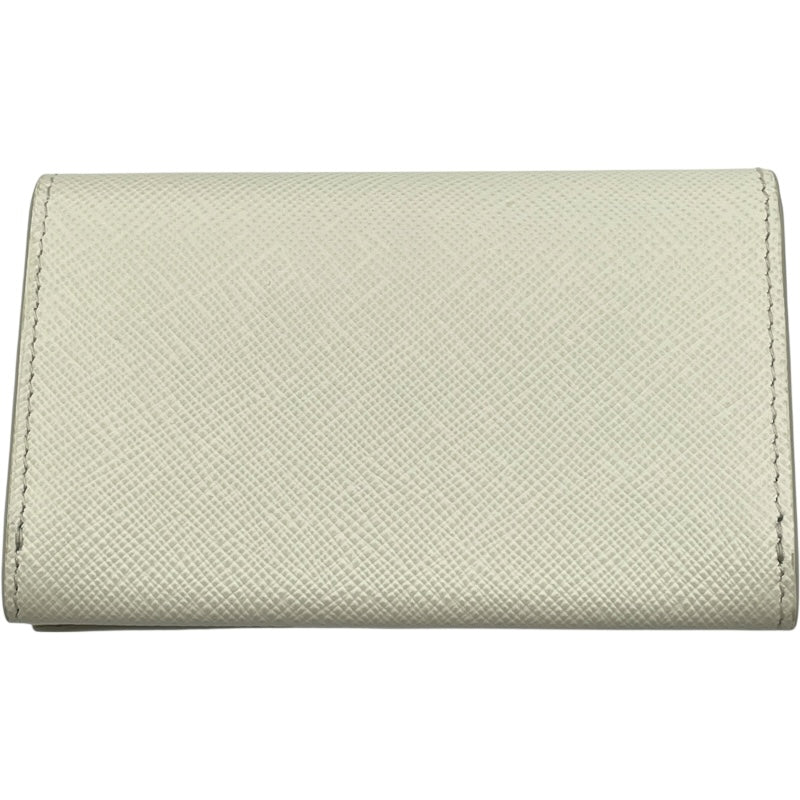 プラダ PRADA トライアングルロゴカードケース 1MC110 ホワイト SV金具 サフィアーノ レディース カードケース