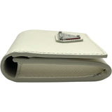 プラダ PRADA トライアングルロゴカードケース 1MC110 ホワイト SV金具 サフィアーノ レディース カードケース