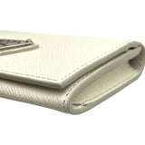 プラダ PRADA トライアングルロゴカードケース 1MC110 ホワイト SV金具 サフィアーノ レディース カードケース