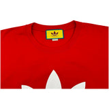 グッチ GUCCI ×adidas ロゴプリント半袖Ｔシャツ 616036 レッド コットン メンズ 半袖Ｔシャツ