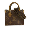 ルイ・ヴィトン LOUIS VUITTON オンザゴーBB M46839 ブラウン モノグラム・ジャイアントリバース レディース ショルダーバッグ