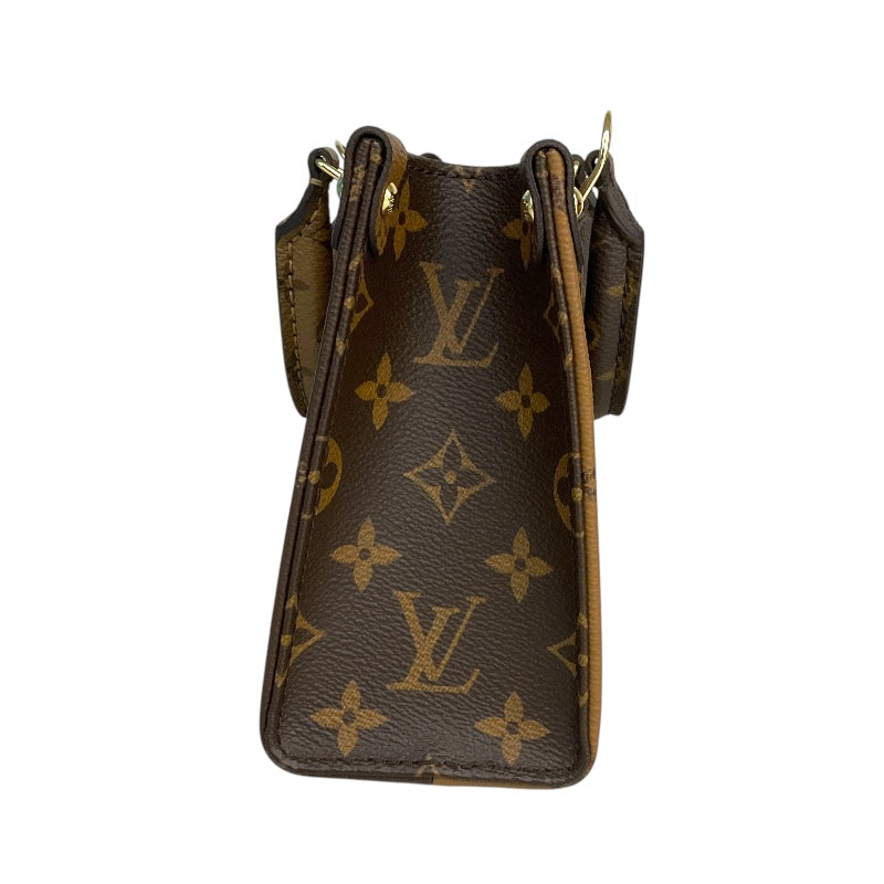 ルイ・ヴィトン LOUIS VUITTON オンザゴーBB M46839 ブラウン モノグラム・ジャイアントリバース レディース ショルダーバッグ ルイ・ヴィトン LOUIS VUITTON オンザゴーBB M46839 ブラウン