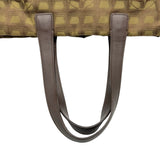 シャネル CHANEL ニュートラベルライントートMM A15991 6番台 カーキ/ブラウン シルバー金具 ナイロン/レザー レディース トートバッグ